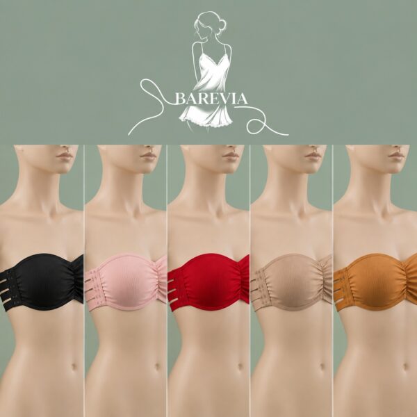 Barevia Premium Strapless Padded Bra with Triple-Strap Back